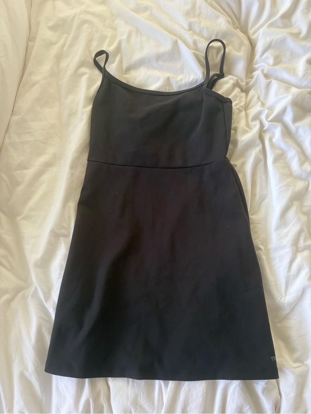 Aritzia Black Spaghetti-Strap Mini Dress